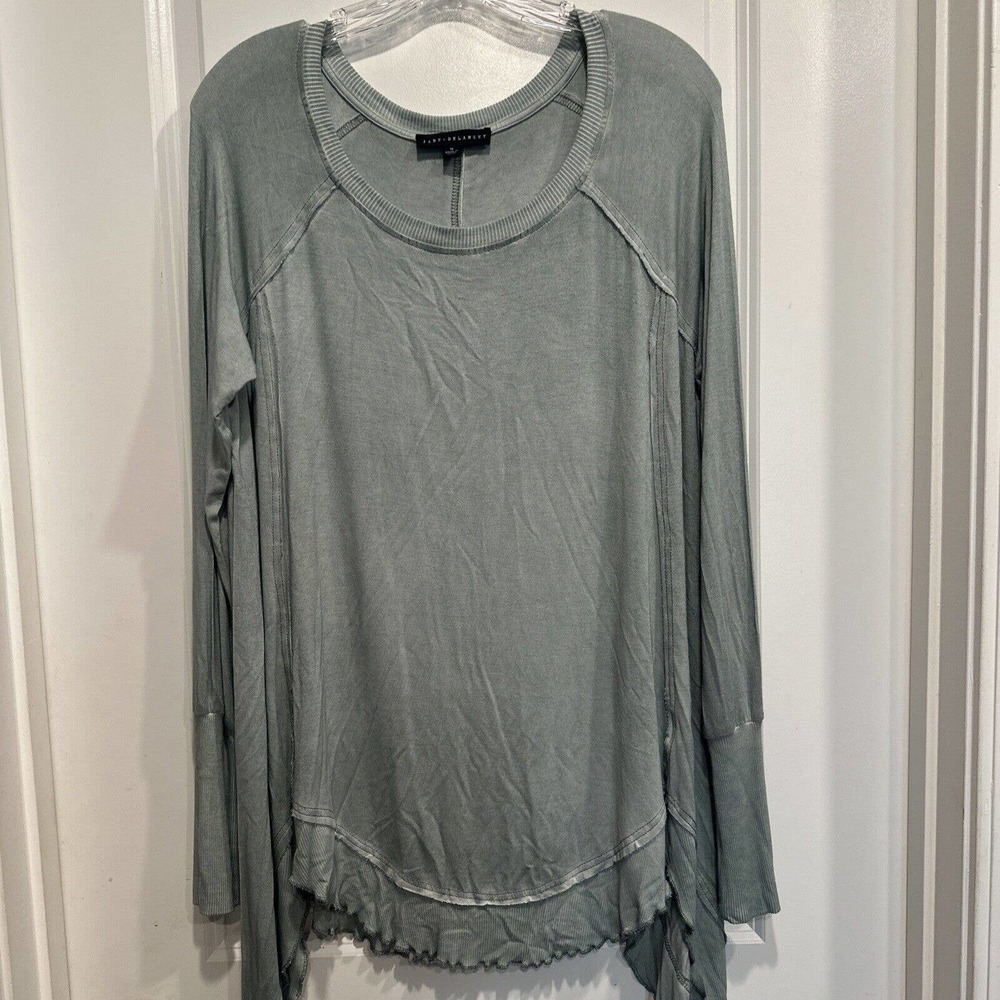 Jane And Delancey Knit Tunic Top Shirt Medium Oversized Slouchy Lagenlook Rayon